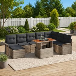 Versatile 9-Piece Rattan Sofa Set for Outdoor Use