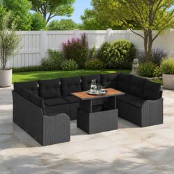 Functional 10-Piece Garden Sofa Set for Outdoor Areas