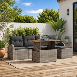 Versatile 6 Piece Garden Sofa Set for Any Outdoor Setting