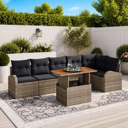7-Piece Modular Sofa Set for Practical Outdoor Use