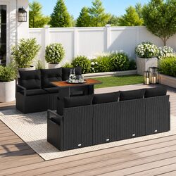Practical 8 Piece Garden Sofa Set for Outdoor Use