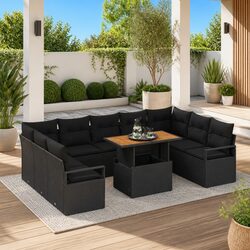 Versatile 10-Piece Garden Sofa Set for Patios and Terraces