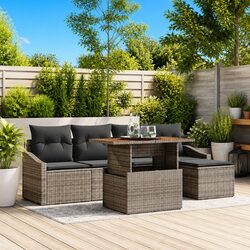 Practical 6-Piece Garden Sofa Set for Relaxing Outdoors