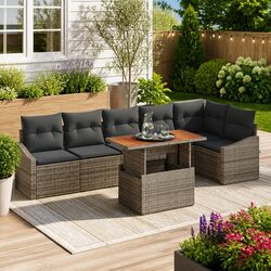 Practical 7-Piece Garden Sofa Set for Outdoor Use