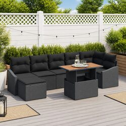 Practical 8 Piece Garden Sofa Set for Outdoor Use