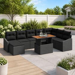 Perfectly Practical Black Garden Sofa Set for Any Home