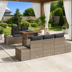 Versatile 6-Piece Outdoor Sofa Set with Convenient Storage