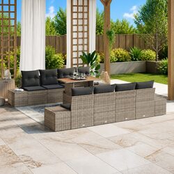 Functional 9-Piece Garden Sofa Set for Outdoor Use