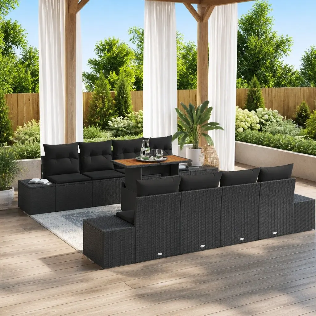 9 Piece Outdoor Garden Sofa for Entertaining