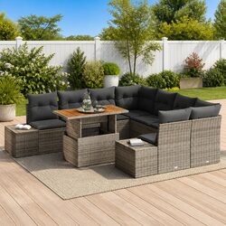 Practical 9-Piece Garden Sofa Set for Outdoor Living