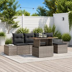 Practical 6-Piece Outdoor Sofa Set with Storage