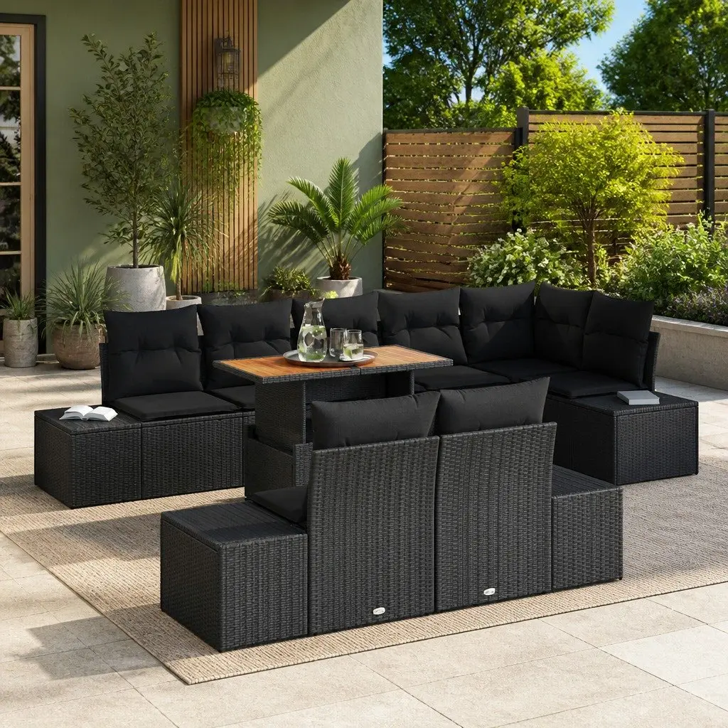 9-Piece Garden Sofa for Entertaining