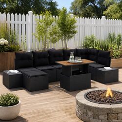 Practical 8-Piece Garden Sofa Set for Outdoor Living