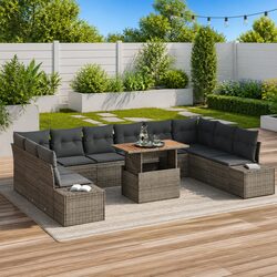 Practical 11-Piece Garden Sofa Set for Your Outdoor Space