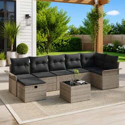 Practical Modular Sofa Set for Gardens and Patios