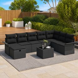 Functional 9-Piece Garden Sofa Set for Versatile Use