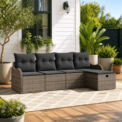 Versatile 5 Piece Modular Sofa for Outdoor Spaces