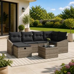 Practical Outdoor Grey Sofa Set with Storage Solutions