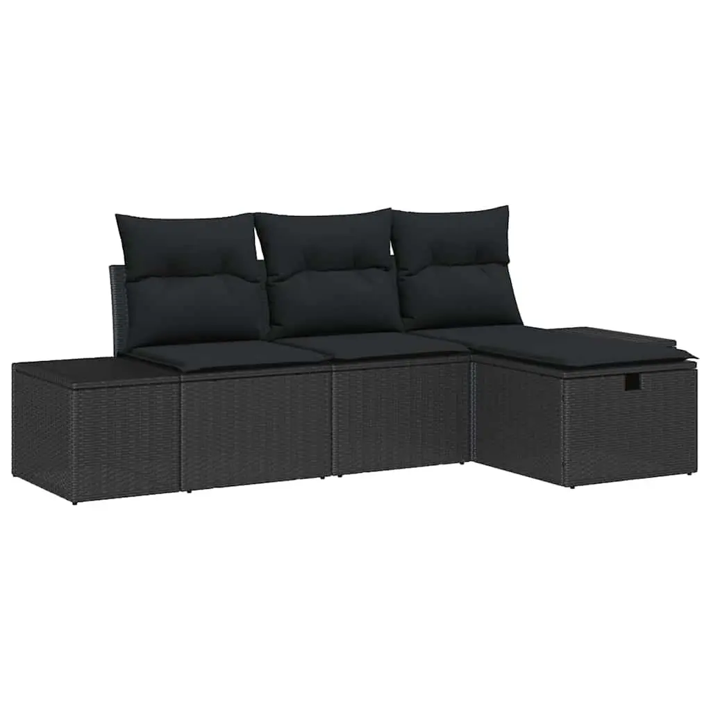 Outdoor Sofa Set with Storage Compartment