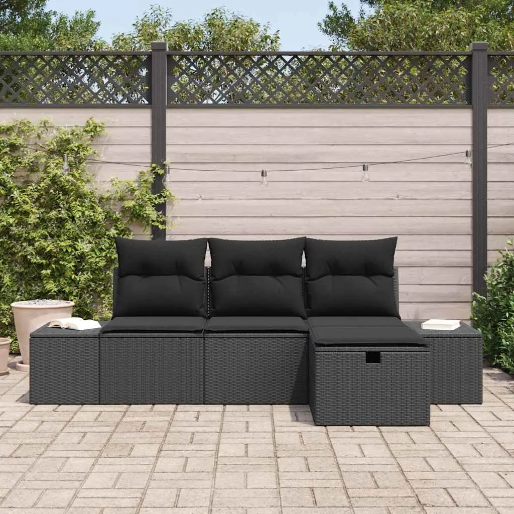 Outdoor Sofa Set with Storage Compartment