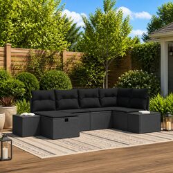 Practical 6-Piece Modular Garden Sofa Set for Any Space