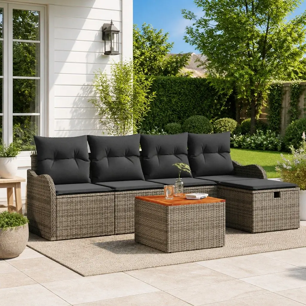 Outdoor Sofa Set with Storage Compartment