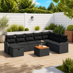Practical 9 Piece Modular Sofa Set for Any Outdoor Space