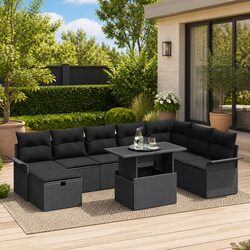 Practical 9-Piece Sofa Set for Your Outdoor Needs