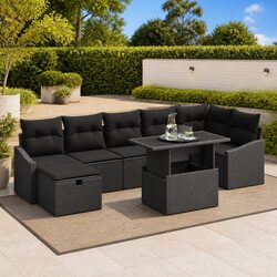 Ideal 8-Piece Rattan Sofa Set for Any Outdoor Setting