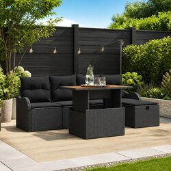 Practical 6-Piece Garden Sofa Set for Outdoor Spaces