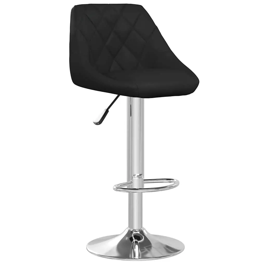 Black Adjustable Bar Stools, Set of 2
