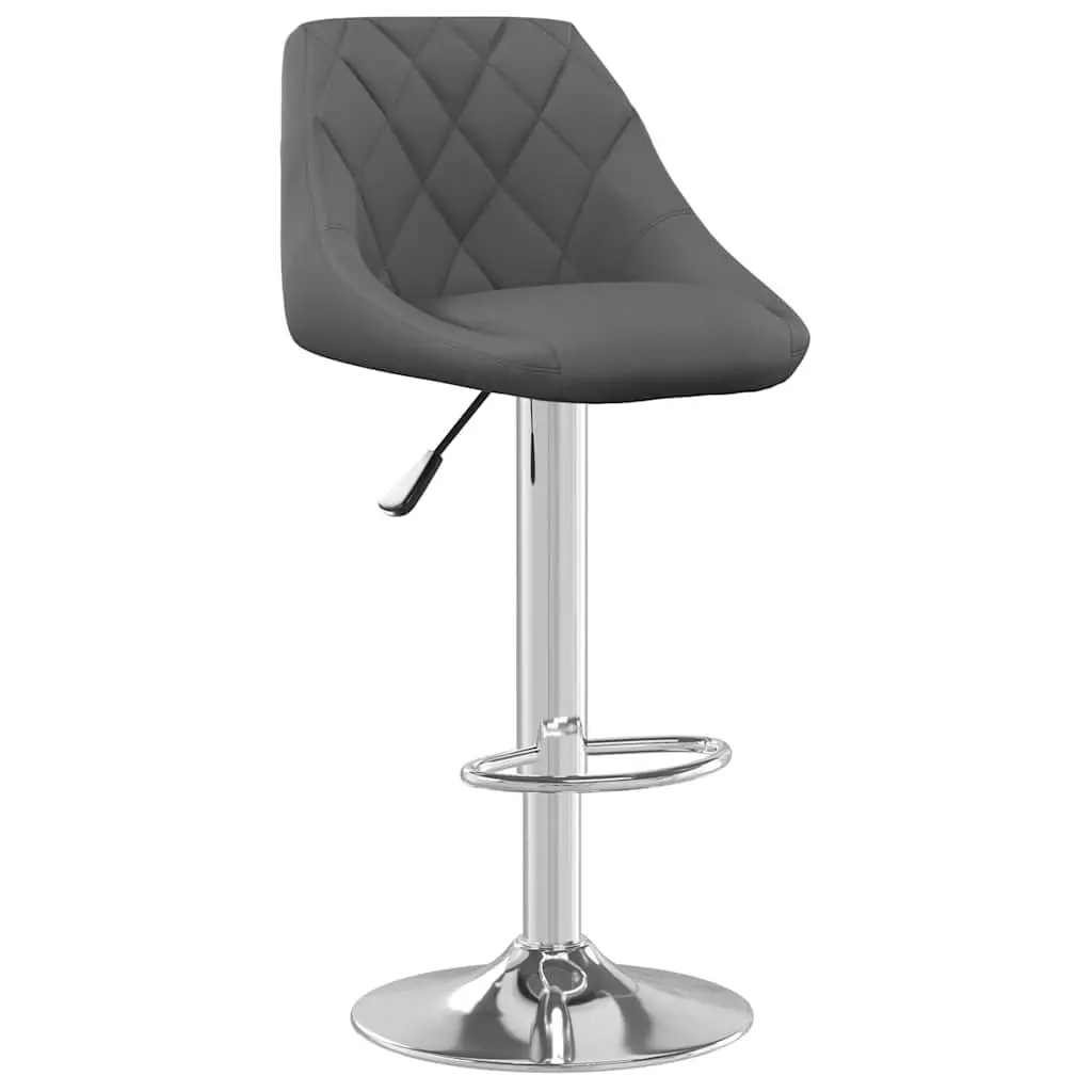Grey Velvet Bar Stools for Kitchen and Dining