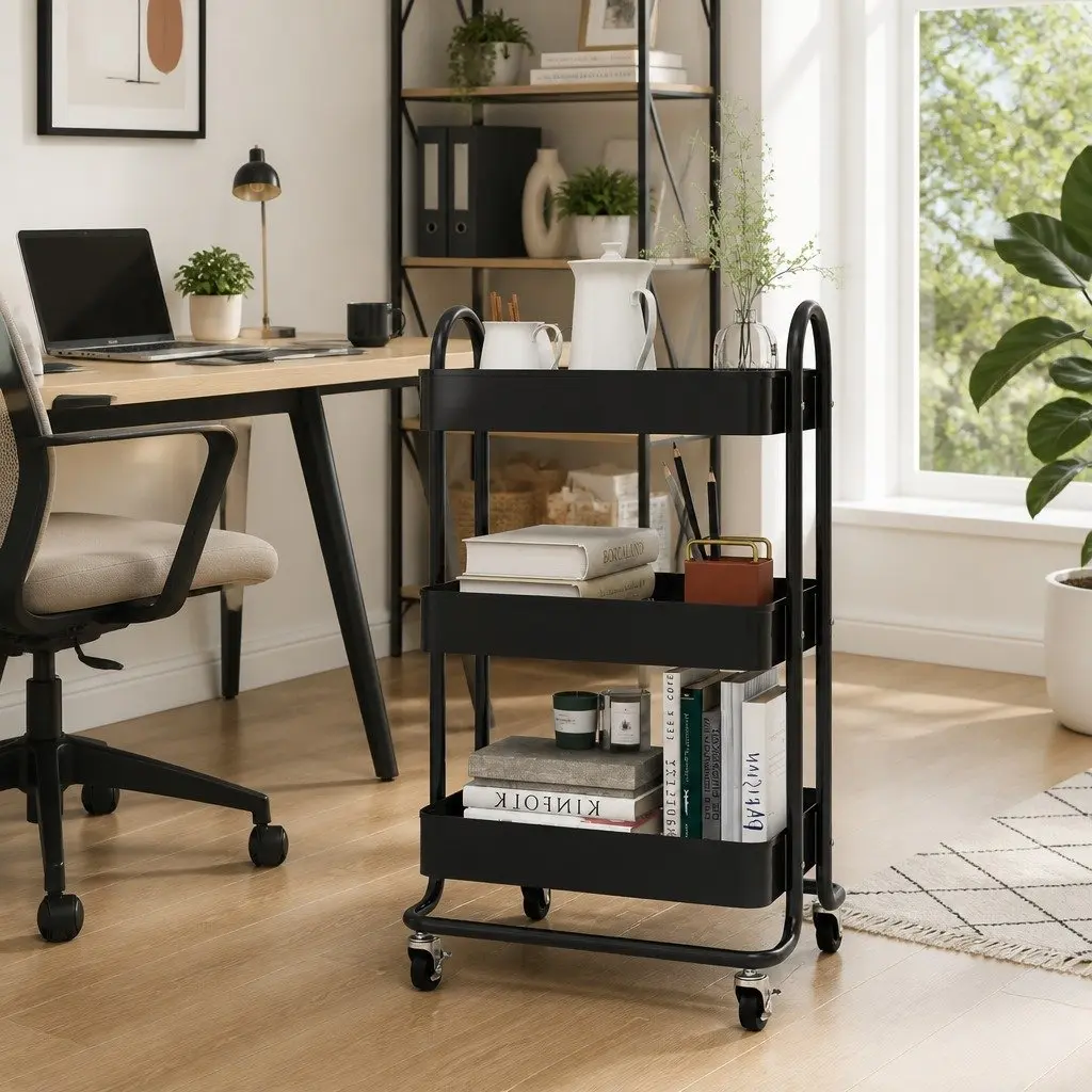 3-Tier Trolley for Home and Office Use