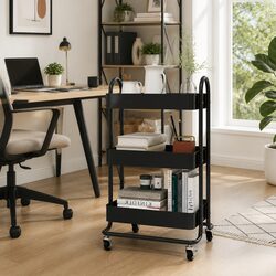 Versatile 3-Tier Trolley for Home and Office Use