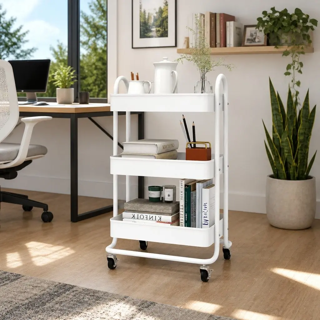 3-Tier Trolley for Kitchen and Office Use