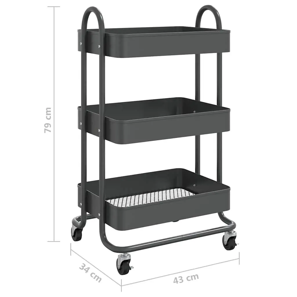 3-Tier Trolley for Home Organization
