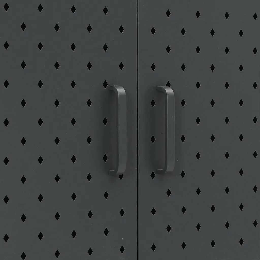 Storage Cabinet Steel Anthracite 6 Door Display Unit 80x35x135cm