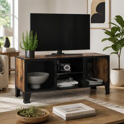 Functional Rustic Brown TV Cabinet for Your Space
