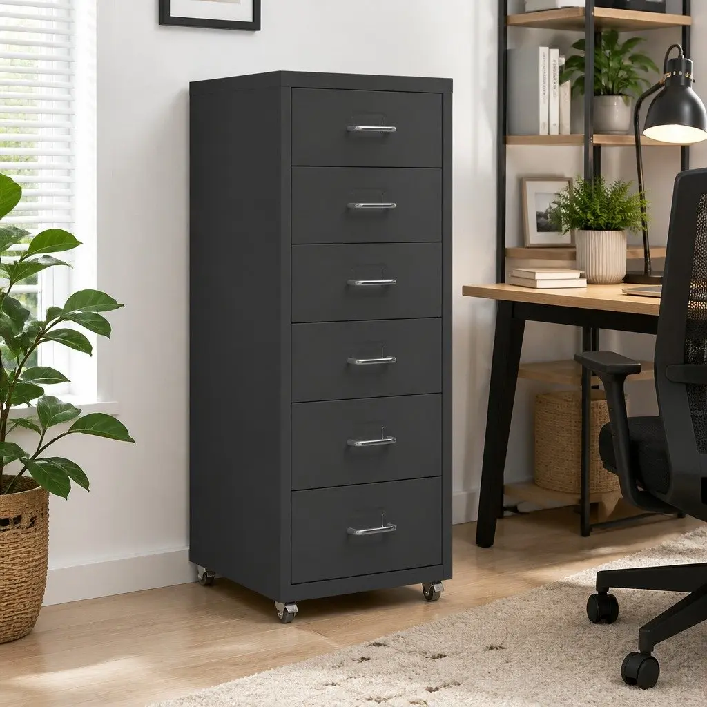 Mobile Filing Cabinet with Wheels and Drawers