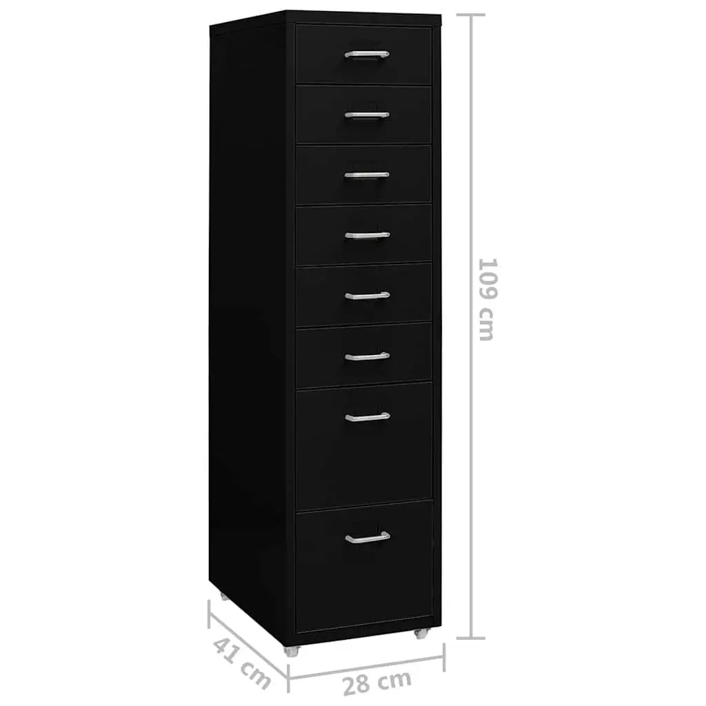Mobile File Cabinet with 8 Drawers