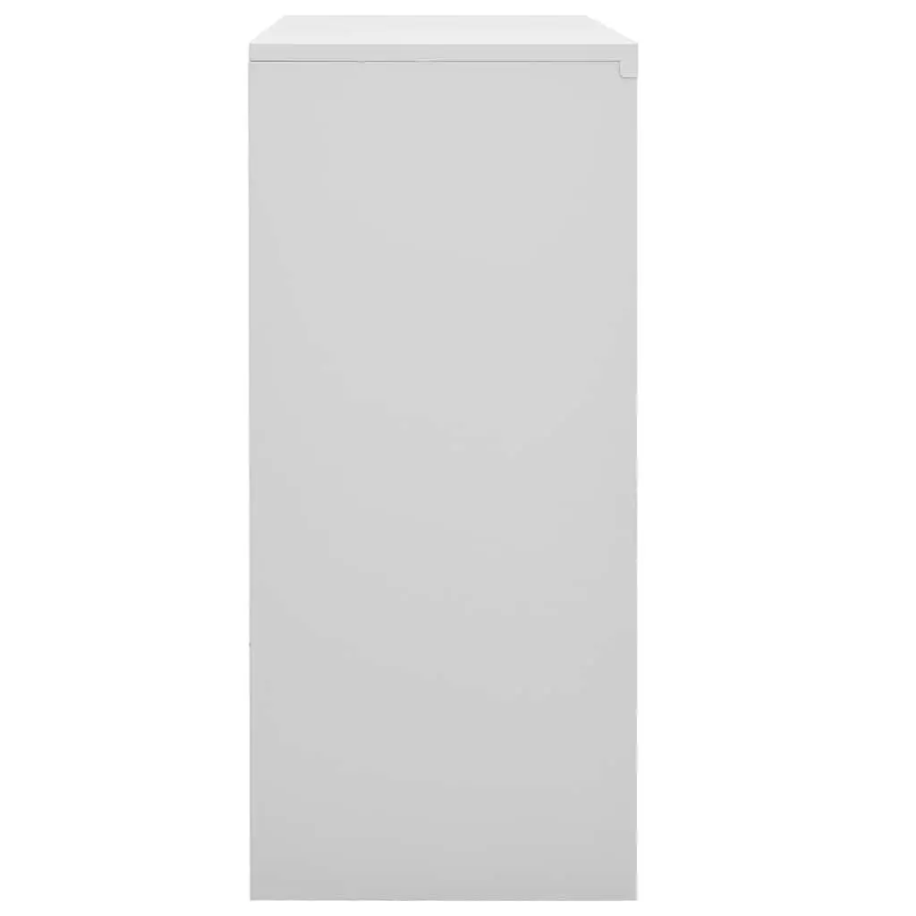 Office Storage Cabinet Steel Light Grey Adjustable Shelves 90L x 40W x 90H cm