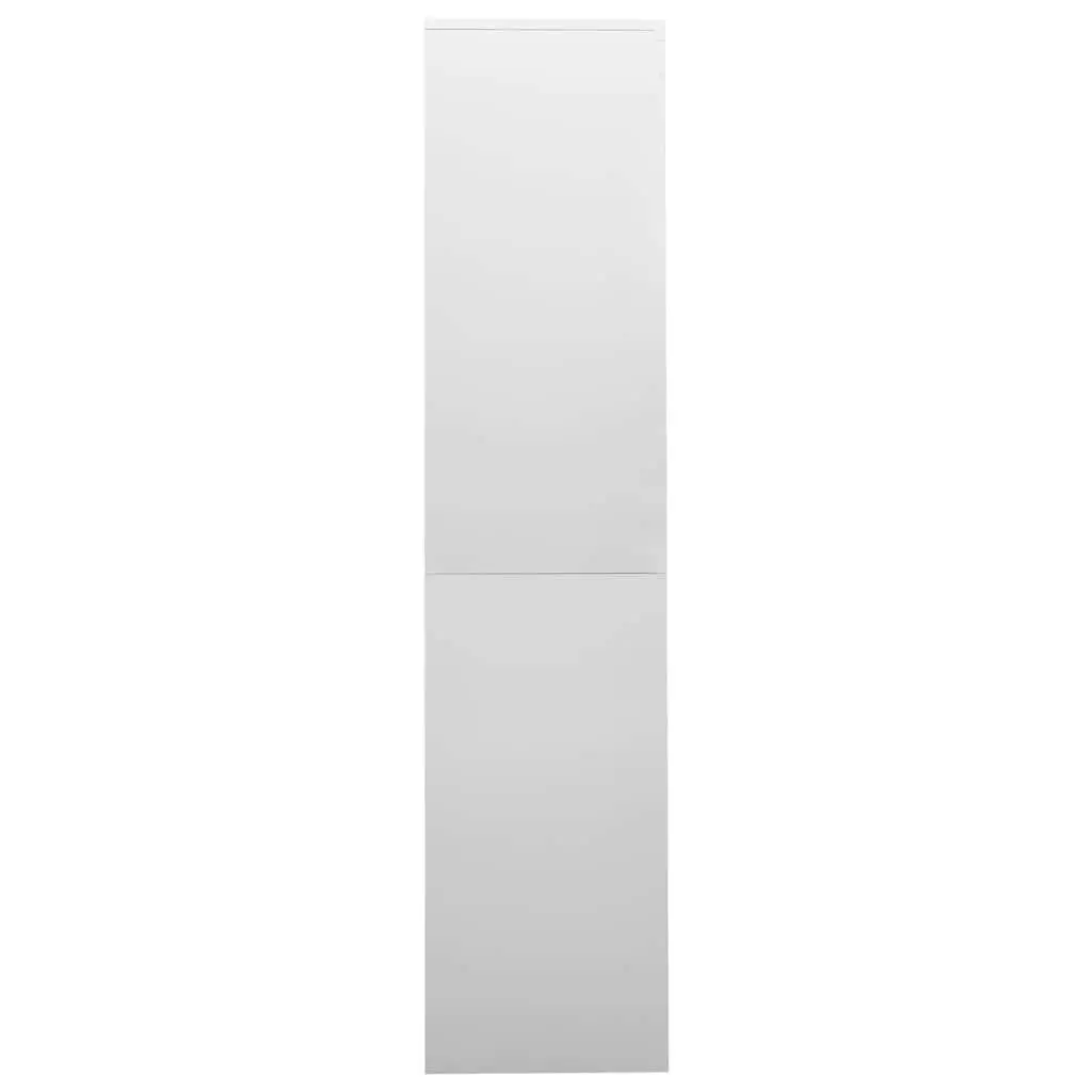Office Storage Cabinet Steel Sliding Door Light Grey 90x40x180cm