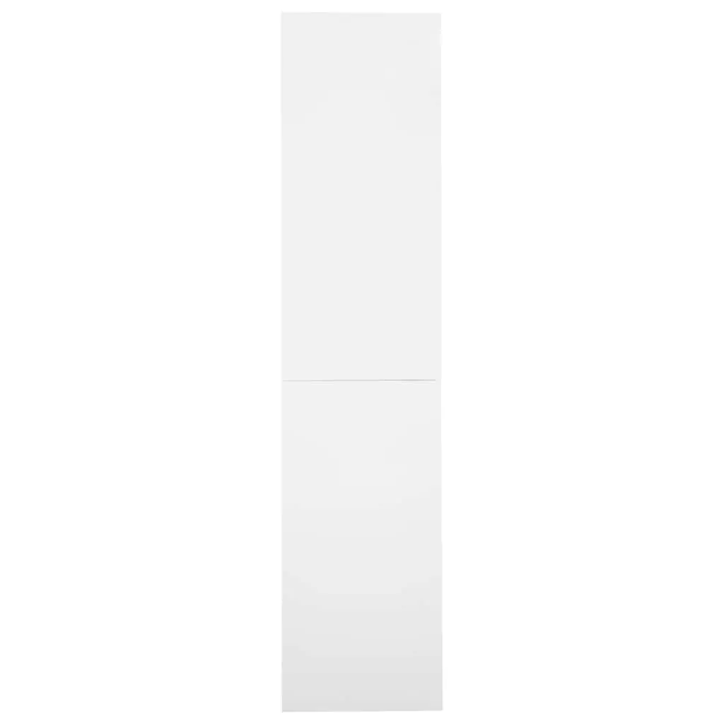 Office Storage Cabinet Steel Sliding Door 90x40x180cm White Adjustable Shelves