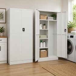 Practical Storage Solution with 4 Shelf Cabinet