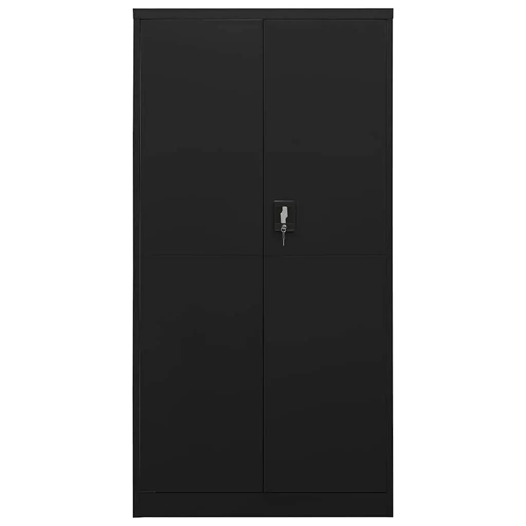Steel Locker Cabinet Black 4 Shelf Storage Organiser