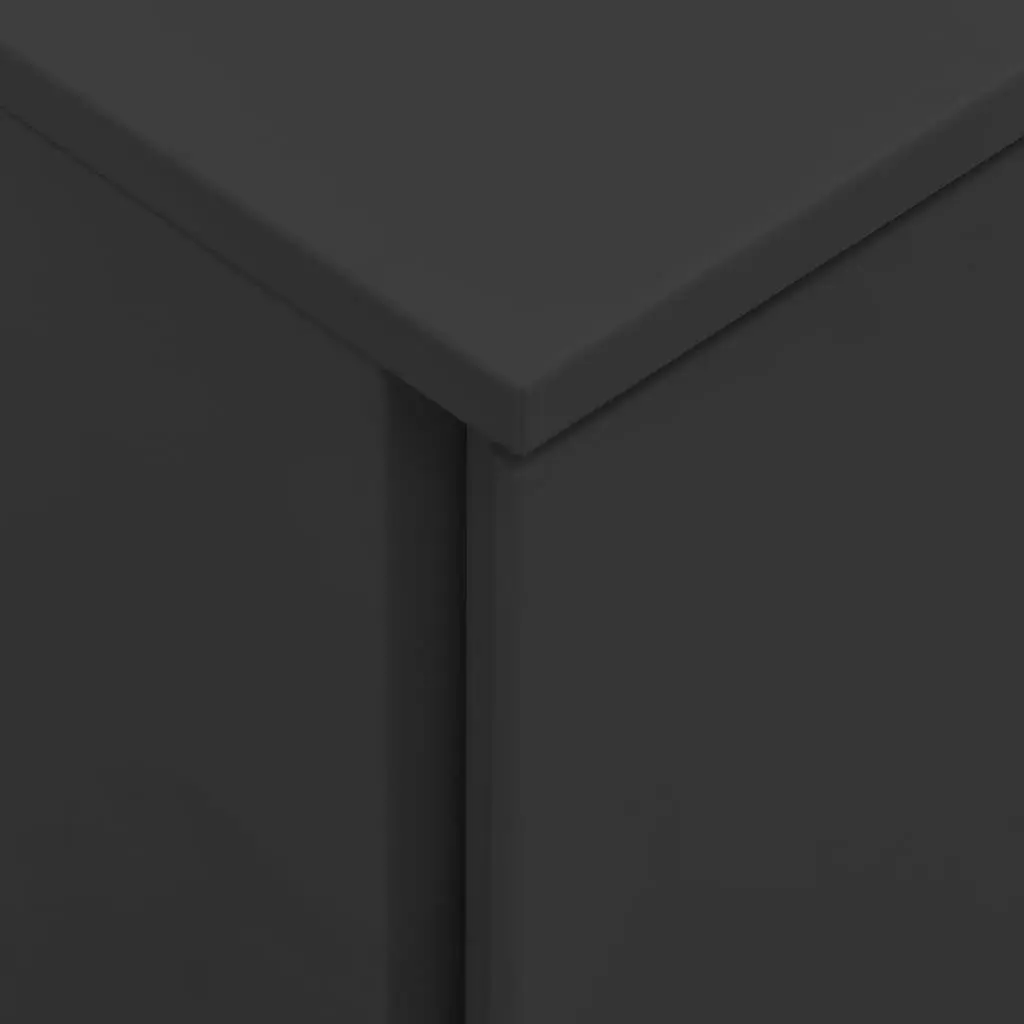 Mobile Steel Filing Cabinet Anthracite 3 Drawer Office Storage with Locks