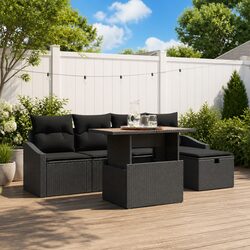 Practical 6 Piece Outdoor Sofa Set for Social Spaces