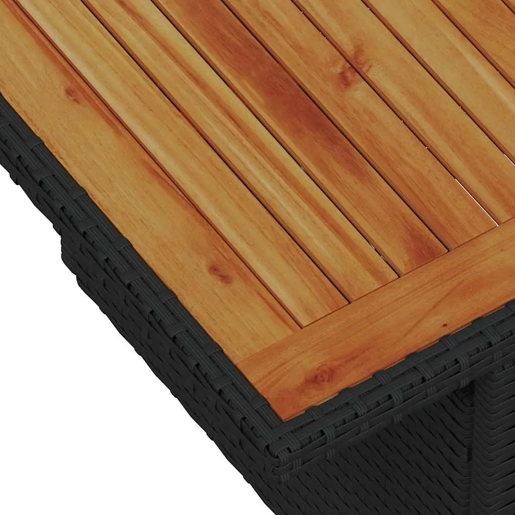 Black Poly Rattan Garden Sofa Set 8 Piece Outdoor Furniture with Cushions