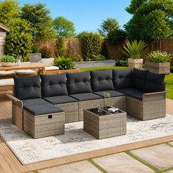 8-Piece Modular Sofa Set for Practical Outdoor Use
