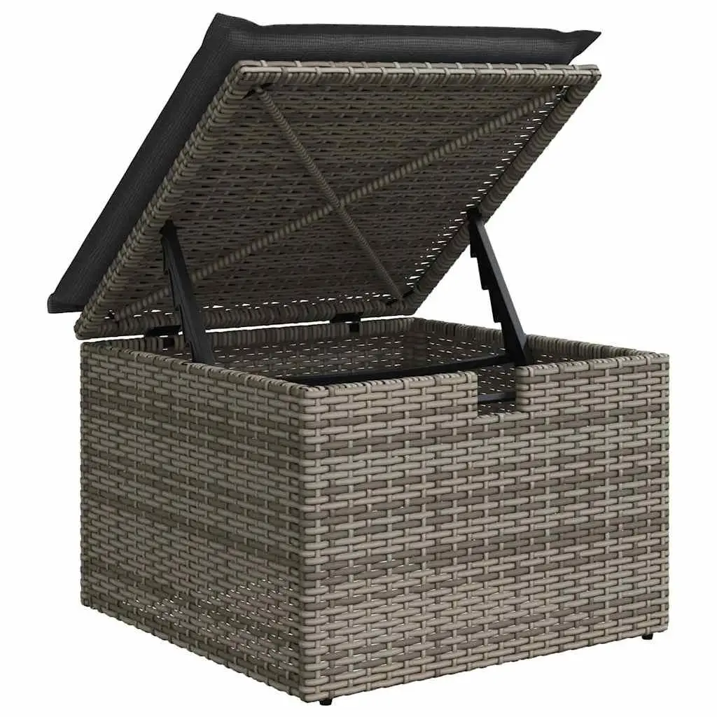 Outdoor Garden Sofa Set 9 Pcs Modular Poly Rattan Patio Furniture Black